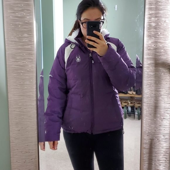 Spyder down winter/ski jacket large 12 US - Picture 9 of 15